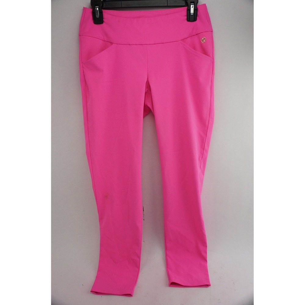 Lilly Pulitzer Luxletic Pants Size 2 Pink Activewear Stretch Fair Stain - Picture 1 of 6